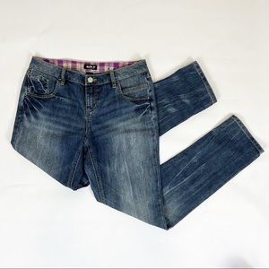 Allen B. By Allen Schwartz Straight Leg Medium Wash Distressed Jeans Size 12